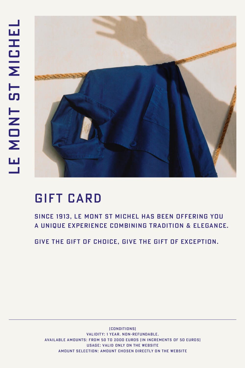 Carte cadeau Le Mont Saint Michel - 450 €