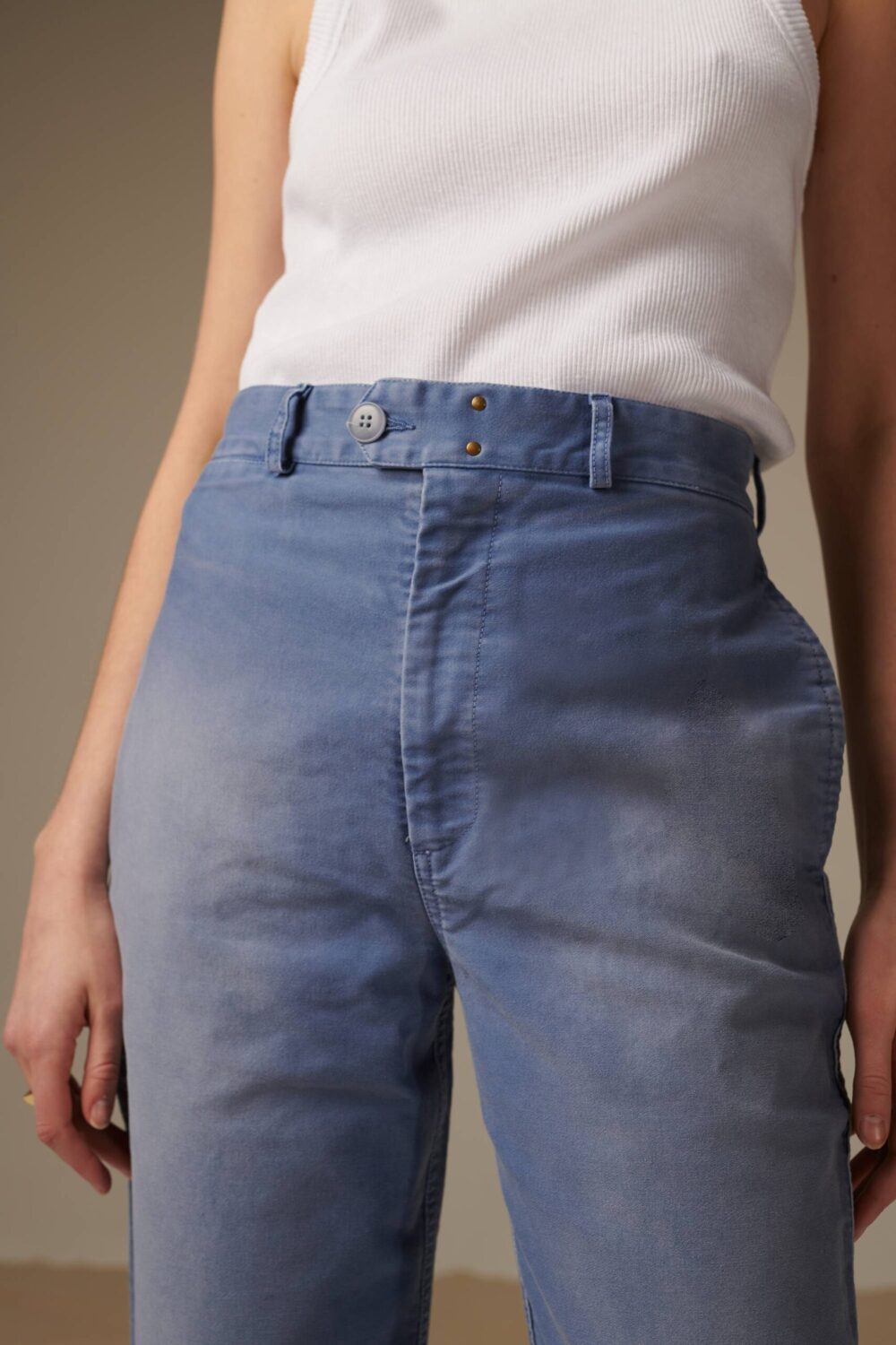 Philae - Pantalon de travail vintage washed - 40, BLEU