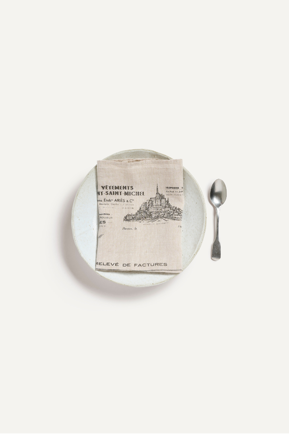 Serviette table facture