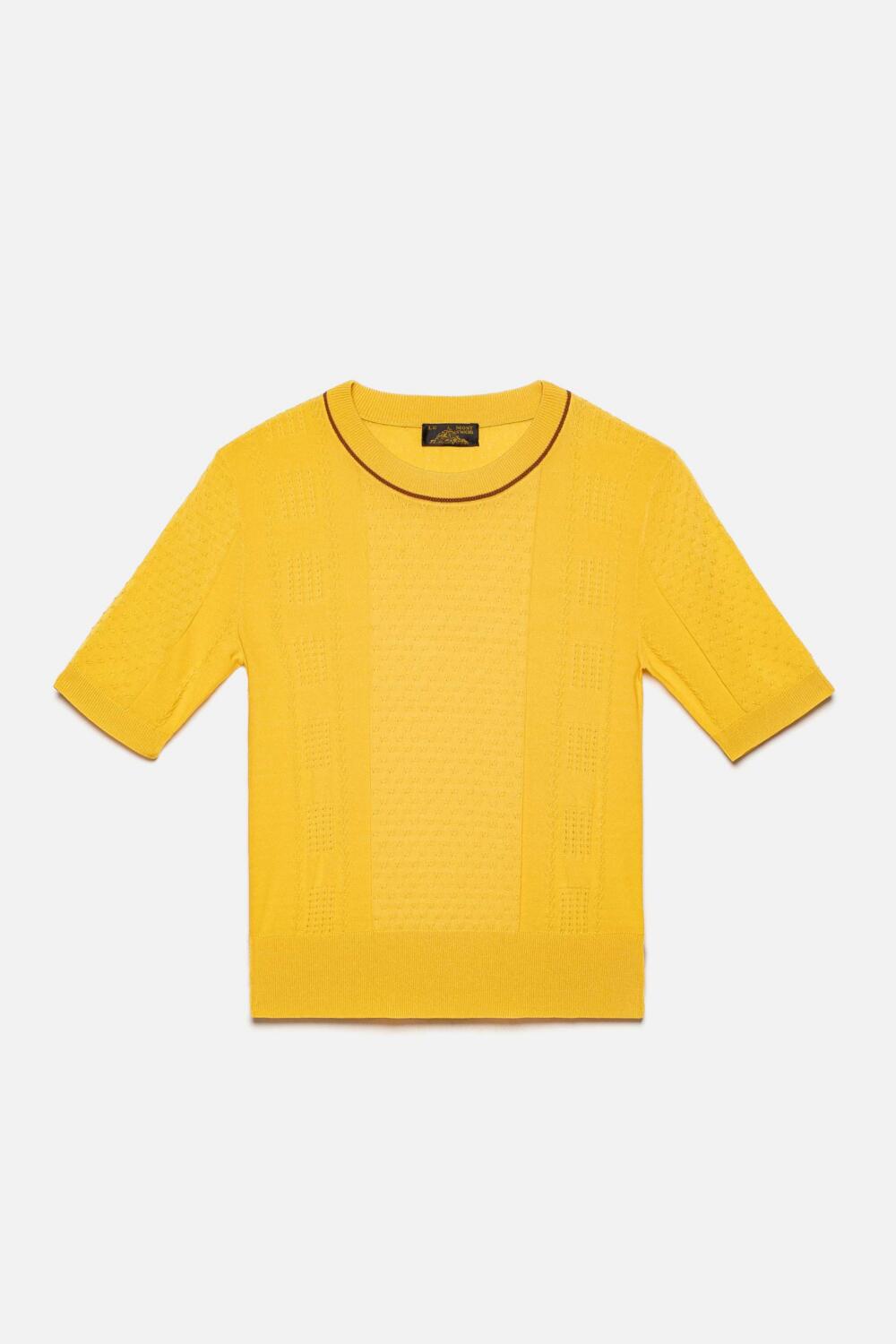 SHANON - TOP EN MAILLE - M, JAUNE